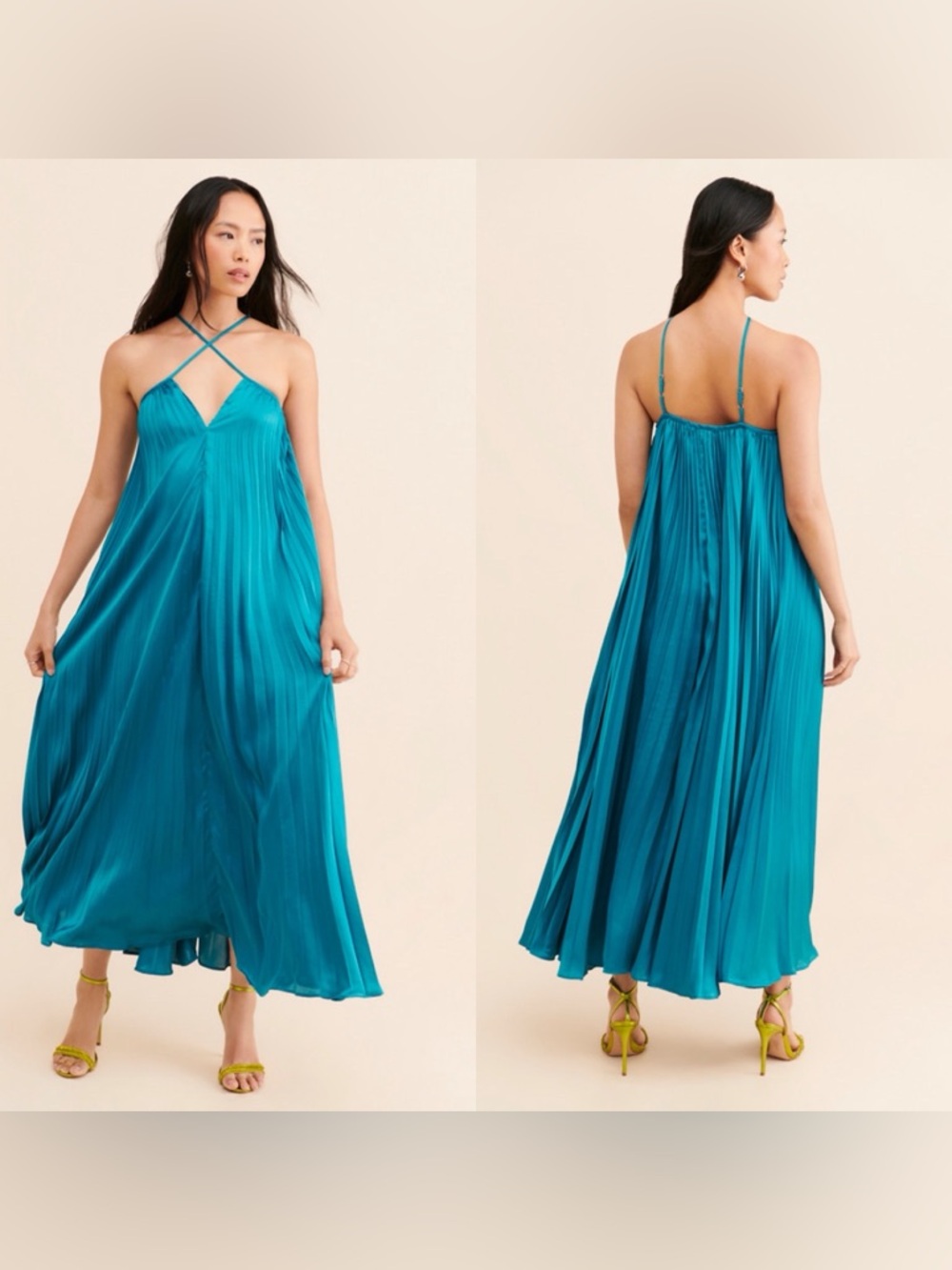 Anthropologie | Let Me Be Pleated A-Line Maxi Dress